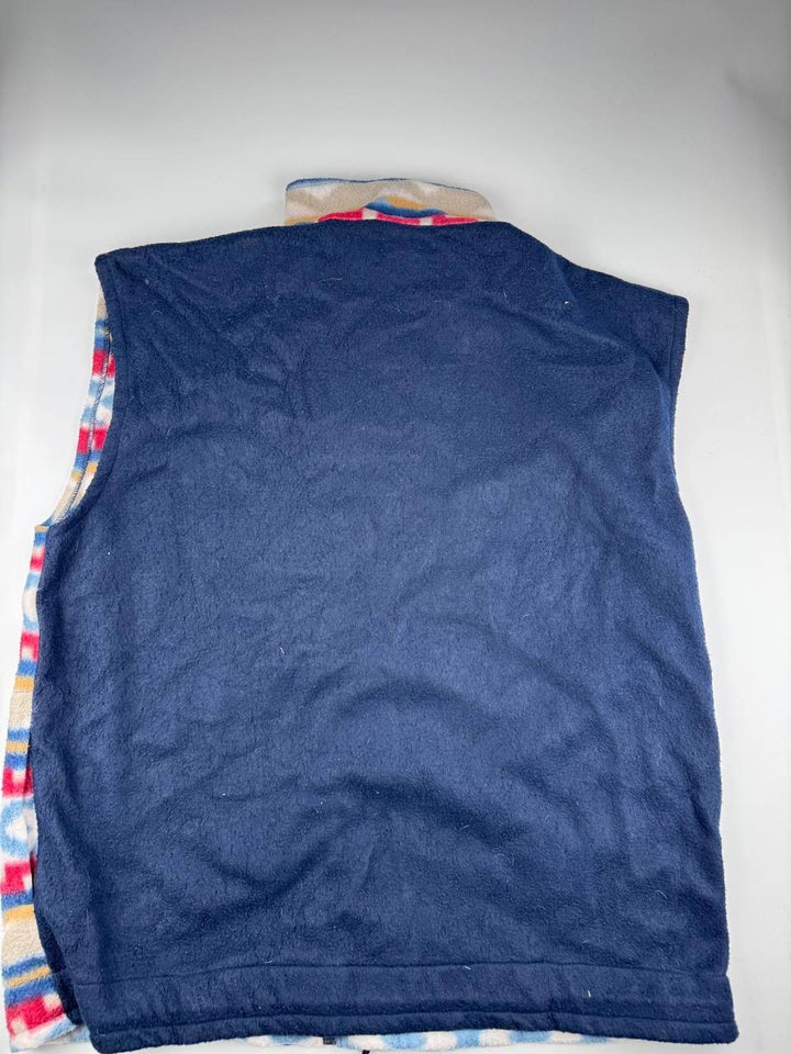 Vintage Fleece Jacket with Geometric Pattern