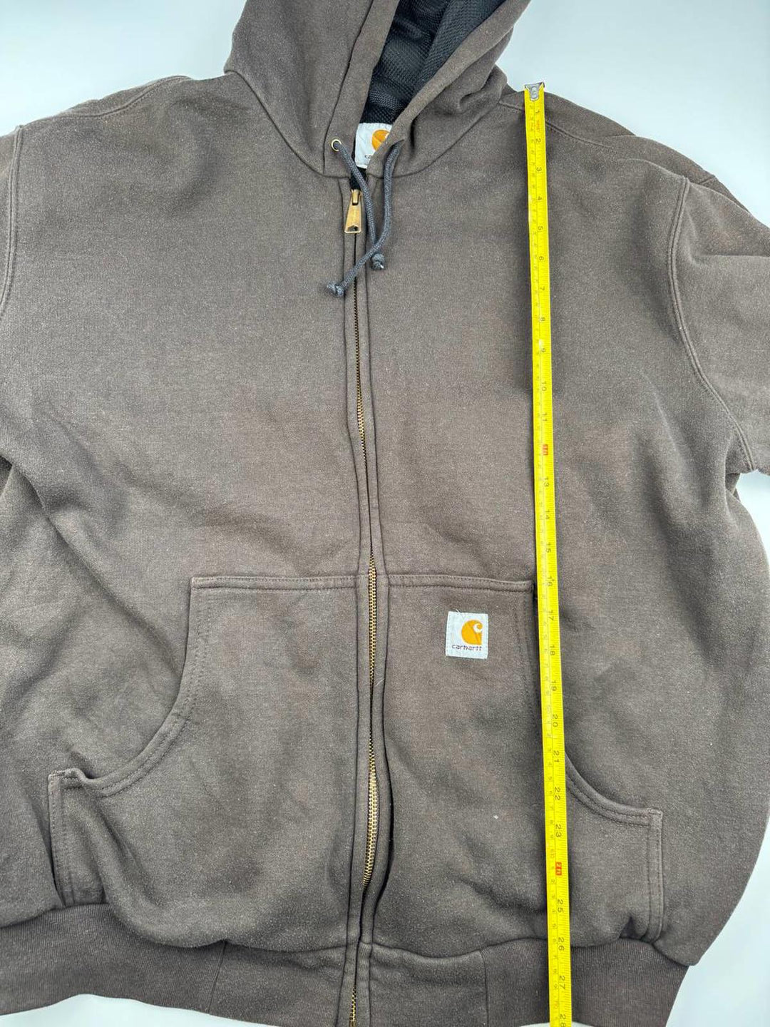 Carhartt Brown Zip-Up Hoodie Sweatshirt