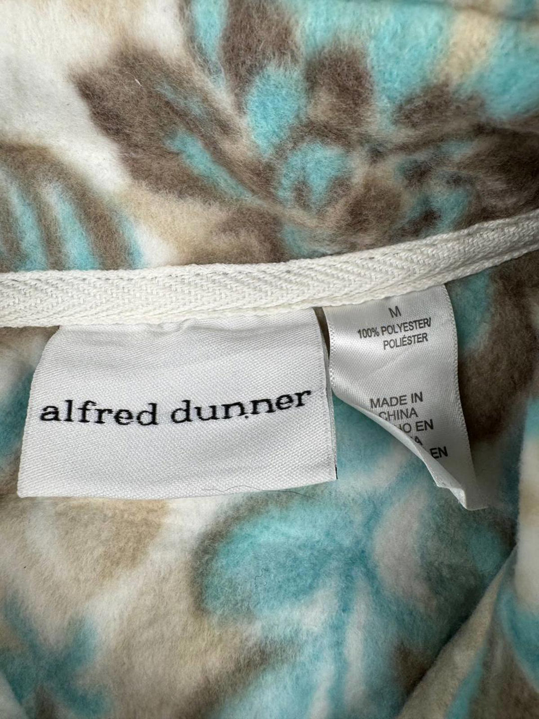 Vintage Floral Patterned Zip-Up Fleece Jacket with Sequins