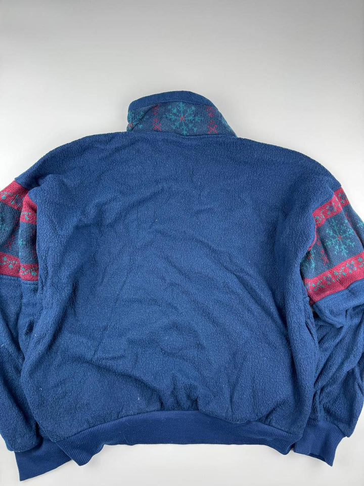 Vintage Big Sky Blue Fleece Quarter-Zip Sweatshirt