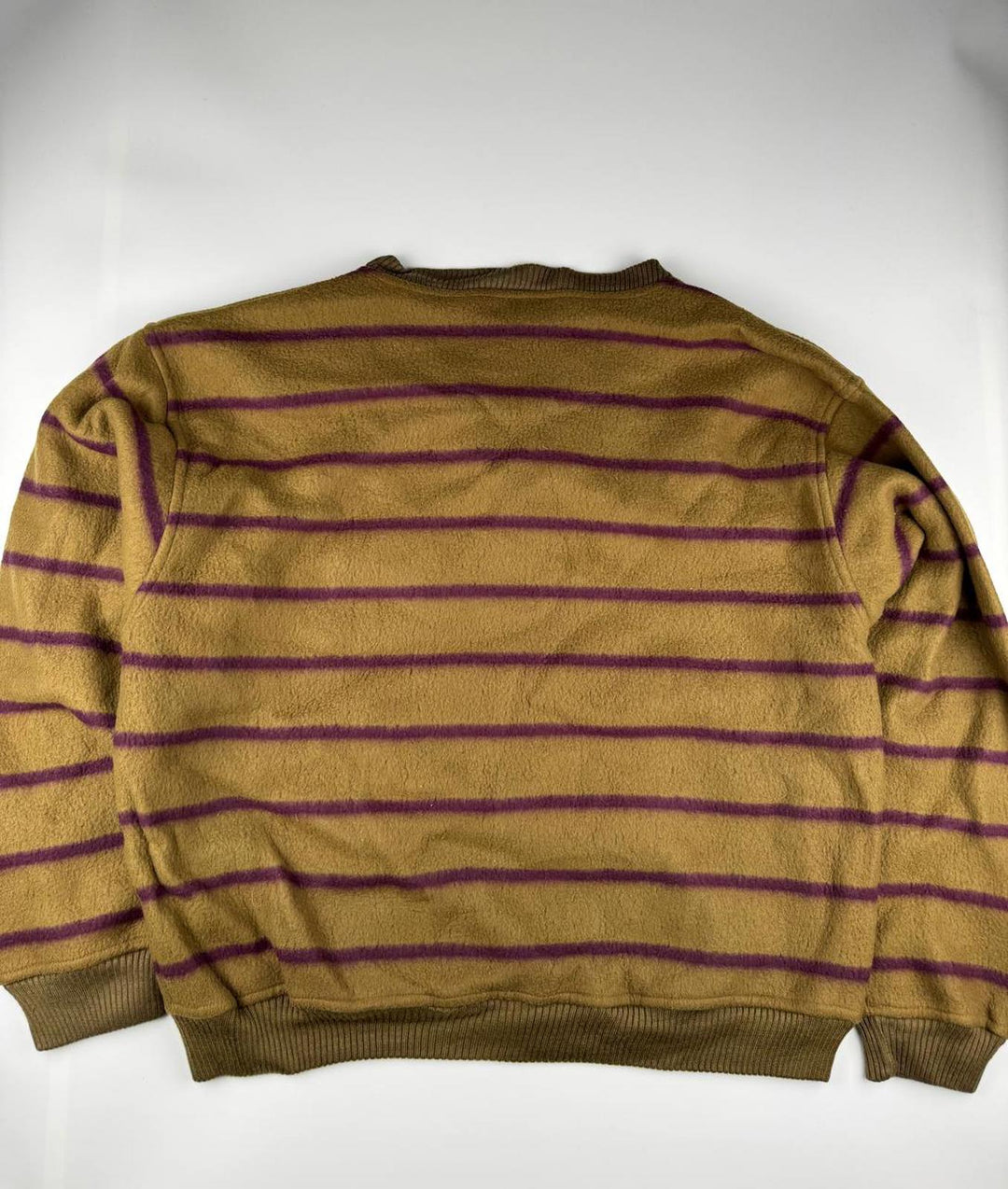 Men's Striped Pullover Sweater with Button Detail