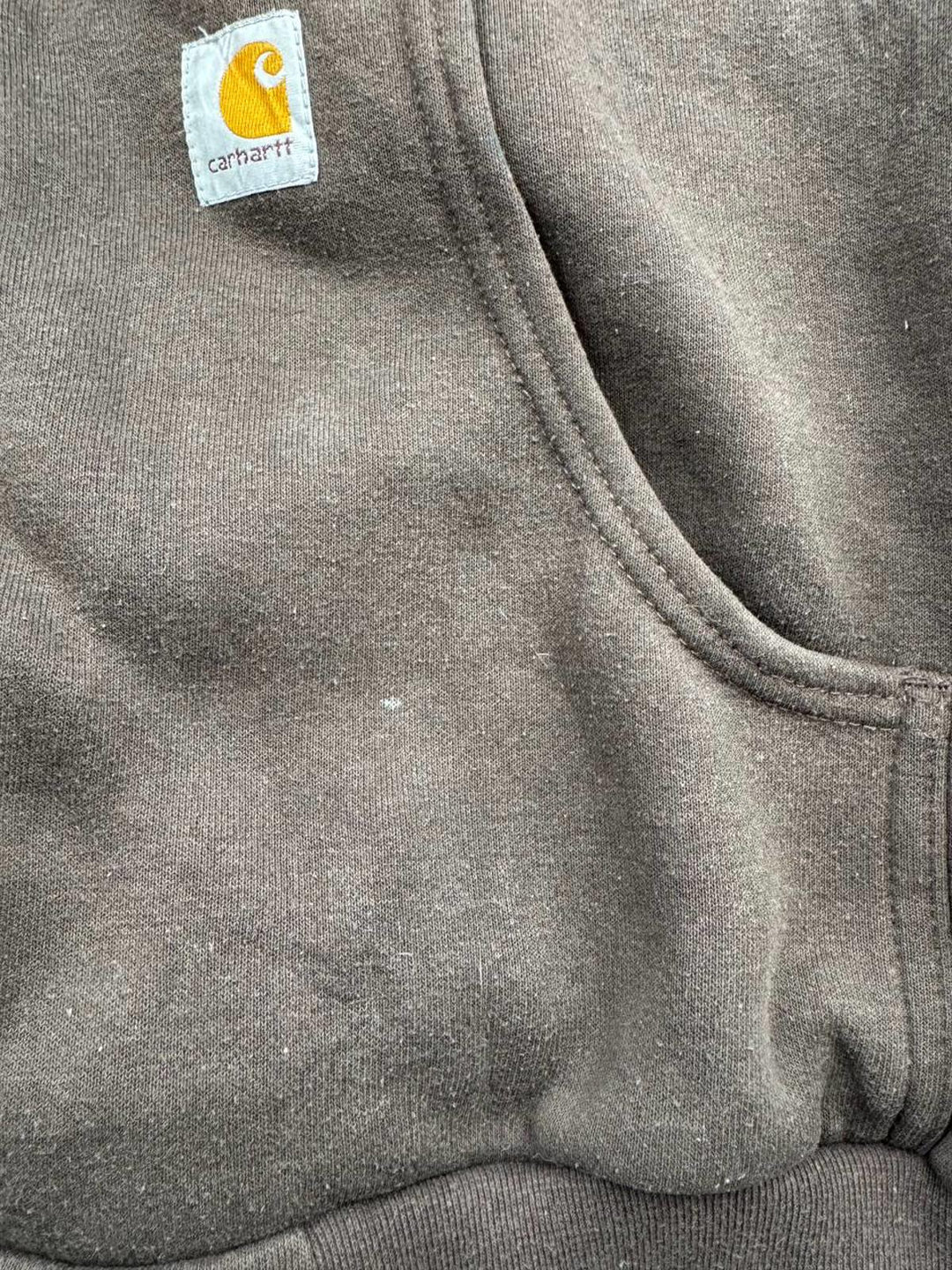 Carhartt Brown Zip-Up Hoodie Sweatshirt