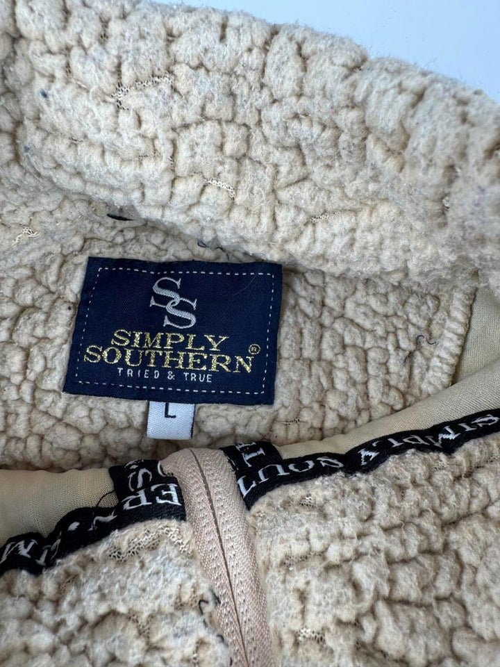 Vintage Fleece Pullover Sweatshirt Animal Print