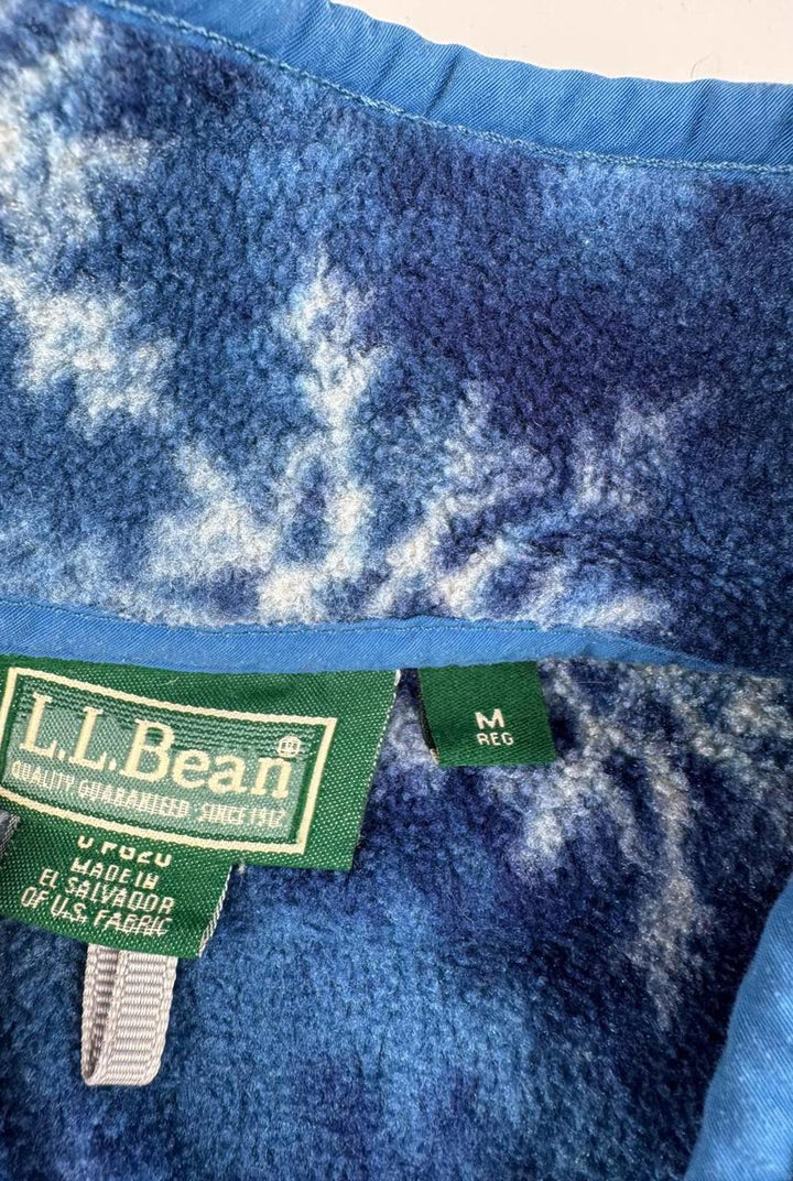 Vintage Blue Snowflake Pattern Fleece Pullover Sweatshirt