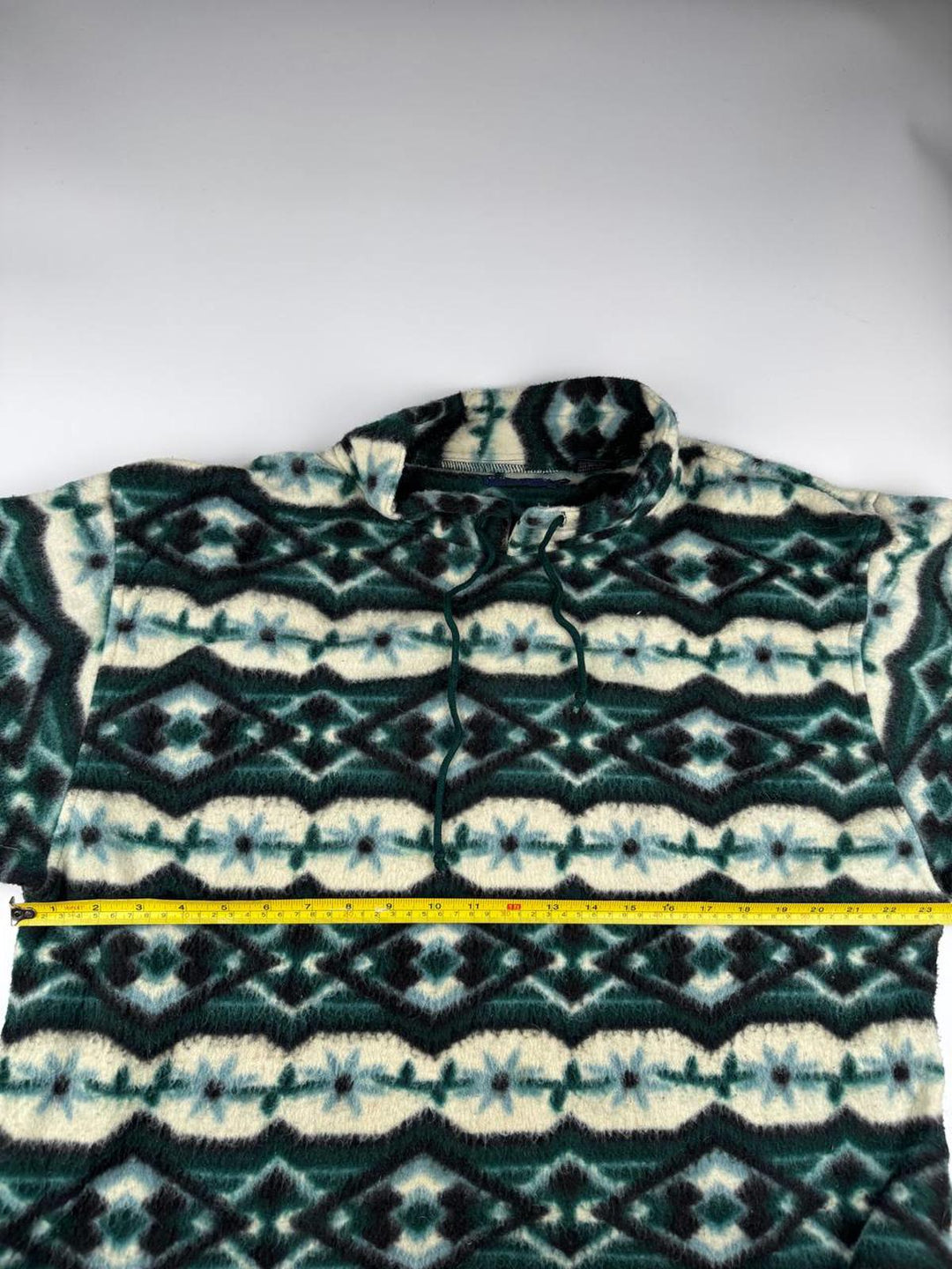 Vintage Women's Fleece Jacket with Geometric Pattern