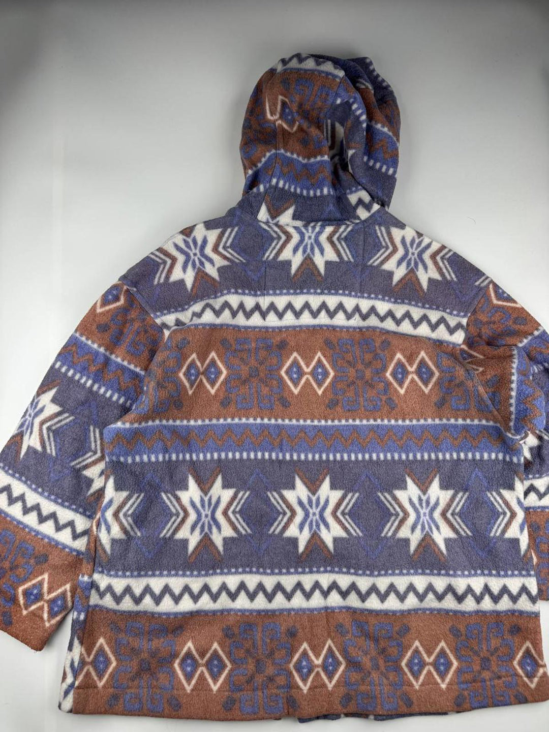 Women's Patterned Fleece Jacket with Hood Size S