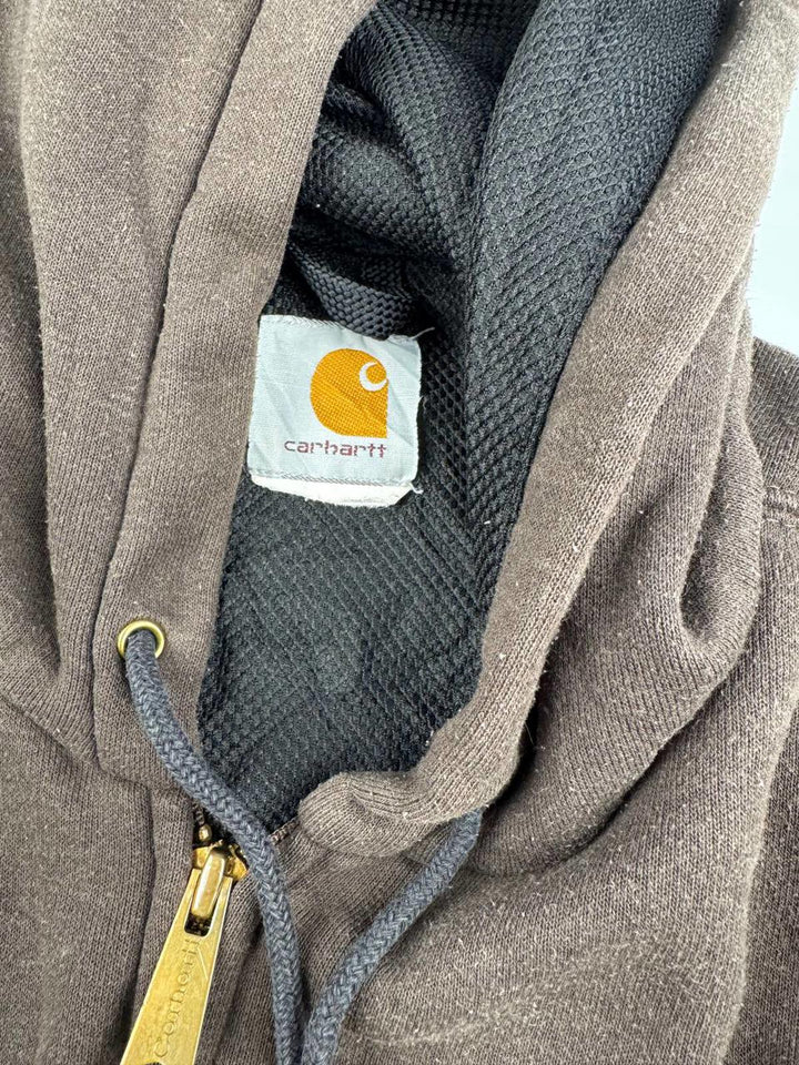 Carhartt Brown Zip-Up Hoodie Sweatshirt
