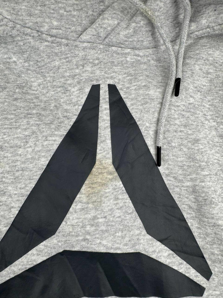 REEBOK Men's Graphic Hoodie Jumper Large Grey Cotton Size 3XL