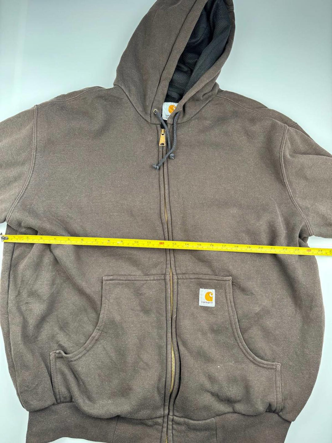 Carhartt Brown Zip-Up Hoodie Sweatshirt