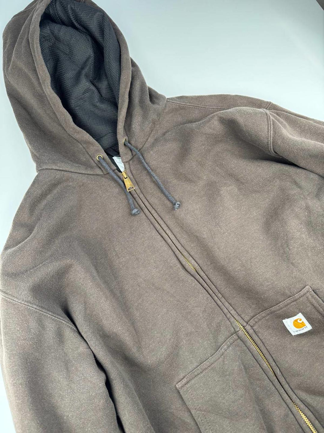 Carhartt Brown Zip-Up Hoodie Sweatshirt
