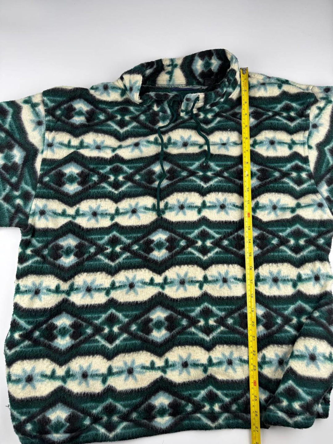 Vintage Women's Fleece Jacket with Geometric Pattern