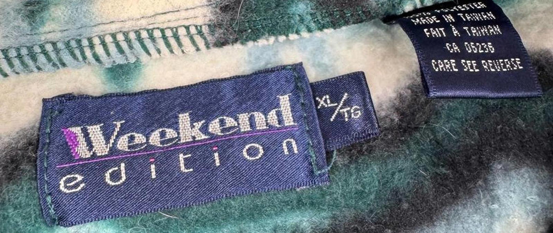 Vintage Women's Fleece Jacket with Geometric Pattern