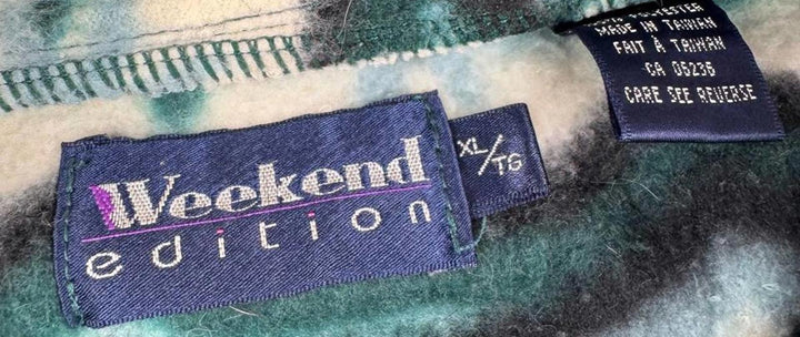 Vintage Women's Fleece Jacket with Geometric Pattern